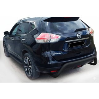 Задняя защита AK007 Черная (нерж. сталь) Nissan X-trail T32/Rogue 2014-2021 гг.