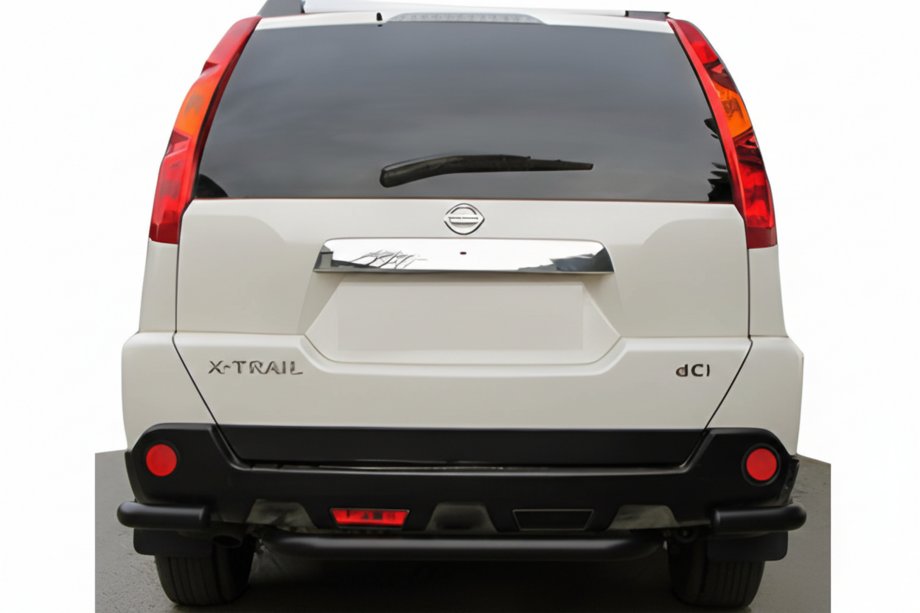 Nissan X-trail T31 2007-2014 гг. Задние угловые дуги с центральной частью AK0073 Черный (2 шт., нерж. сталь) Фото 1