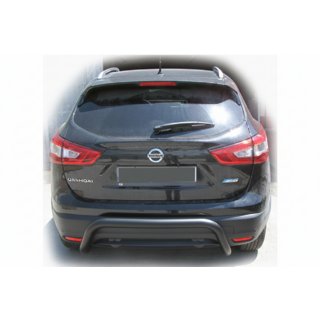 Задняя дуга AK007-2 Черная (нержавейка) Nissan Qashqai 2014-2021 гг.
