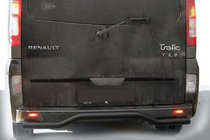 Nissan Primastar 2002-2014 гг. Задняя защита AK006 Черный (нерж. сталь) фото 1