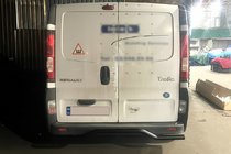 Nissan Primastar 2002-2014 гг. Задняя защита AK006 Черный (нерж. сталь) фото 3
