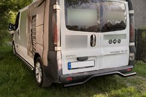Opel Vivaro 2001–2015 гг. Задняя защита AK006 Черный (нерж. сталь) фото 3