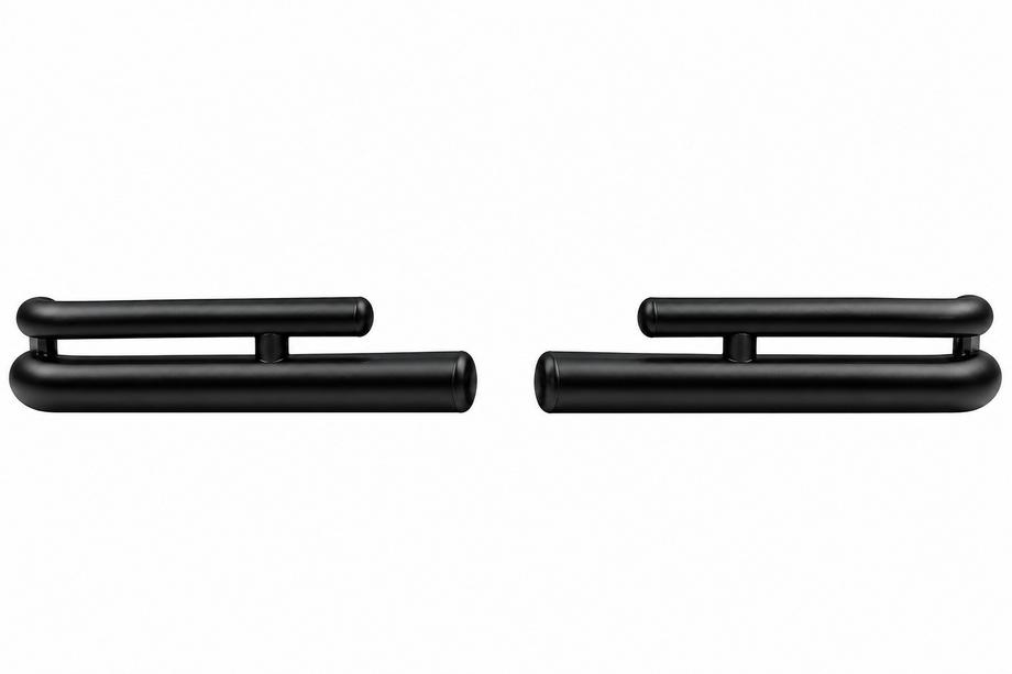 Toyota Land Cruiser Prado 120 2002-2009 гг. Задние Двойные Дуги AK003-2 Черные (2 шт., Нержавейка) Фото 6