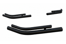 Mitsubishi Pajero Wagon IV 2006-2021 гг. Задние двойные уголки AK003-double Черный (2 шт., нержавейка) фото 1