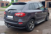Renault Koleos 2008-2016 гг. Задняя дуга AK002-1 Черная (нерж. сталь) фото 2