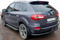 Renault Koleos 2008-2016 гг. Задняя дуга AK002-1 Черная (нерж. сталь) фото 1
