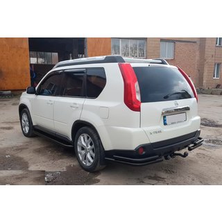 Задние углы AK003-Double Black (2 шт., нерж. сталь) Nissan X-trail T31 2007-2014 гг. фото 3