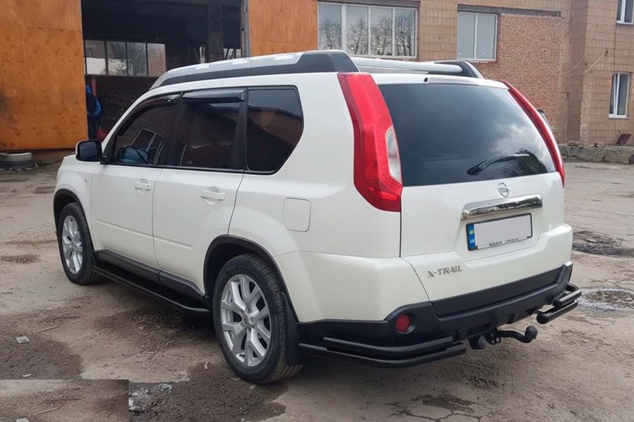 Nissan X-trail T31 2007-2014 гг. Задние углы AK003-Double Black (2 шт., нерж. сталь) Фото 3