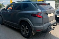 Renault Duster 2024- гг. Задняя защита AK007 Черная (нерж. сталь) фото 2