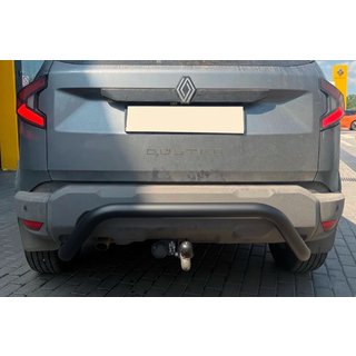 Задняя защита AK007 Черная (нерж. сталь) Dacia Duster 2024- гг. фото 1