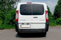 Fiat Scudo 2007-2015 гг. Задняя двойная дуга AK002 Черная (нержавеющая сталь) фото 3