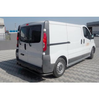 Задняя защита AK005 Черный (нерж. сталь) Opel Vivaro 2001–2015 гг. фото 1