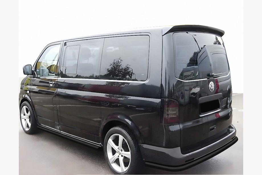 Volkswagen T5 Transporter 2003-2010 гг. Задняя угловая дуга AK005 Черная (нержавейка) Image