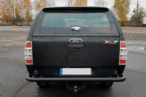 Ford Ranger 2007-2011 гг. Задняя защита AK005 Черный (нерж. сталь) фото 4