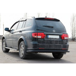 Задняя дуга AK005 Черная (Нержавеющая сталь) SsangYong Kyron 2005-2014 гг. фото 2