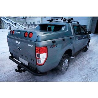 Задняя защита AK005 Black (2011-2018, нержавейка) Ford Ranger 2011–2022 гг. фото 2