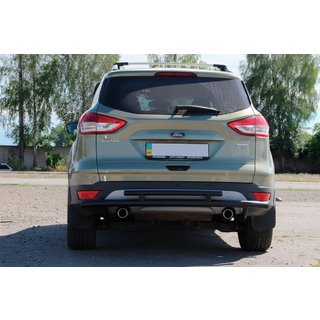 Задняя дуга AK002-2 Черная (нержавейка) Ford Kuga/Escape 2013-2019 гг. фото 2