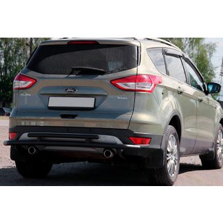 Задняя дуга AK002-2 Черная (нержавейка) Ford Kuga/Escape 2013-2019 гг. фото 3
