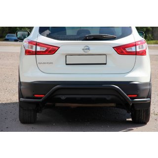 Задняя дуга AK007-Plus Черная (нерж. сталь) Nissan Qashqai 2014-2021 гг. фото 1