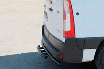 Opel Movano 2010-2021 гг. Задняя дуга AK008 Черная (нерж. сталь) фото 1