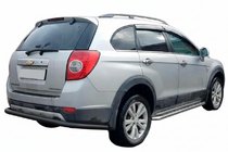 Chevrolet Captiva 2006-2019 гг. Задняя защита AK005 Черный (нерж. сталь) фото 3