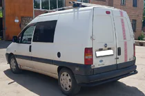 Fiat Scudo 1996-2007 гг. Задняя защита AK005 Черный (нерж. сталь) фото 2
