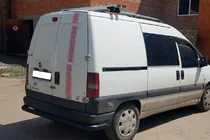 Fiat Scudo 1996-2007 гг. Задняя защита AK005 Черный (нерж. сталь) фото 3