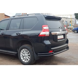 Задняя дуга AK005-2 Черная (нержавейка) Toyota Land Cruiser Prado 150 2009-2023 гг. фото 3