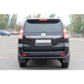 Задняя дуга AK002-2v2 Черная (нержавейка) Toyota Land Cruiser Prado 150 2009-2023 гг. фото 2