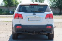 Kia Sorento II XM 2009-2014 гг. Задняя дуга AK002-2 Черная (Нержавеющая сталь) фото 3