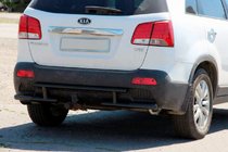 Kia Sorento II XM 2009-2014 гг. Задняя дуга AK002-2 Черная (Нержавеющая сталь) фото 1