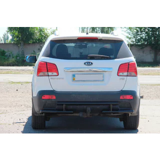 Задняя дуга AK002-2 Черная (Нержавеющая сталь) Kia Sorento II XM 2009-2014 гг. фото 3