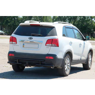 Задняя дуга AK002-2 Черная (Нержавеющая сталь) Kia Sorento II XM 2009-2014 гг. фото 4