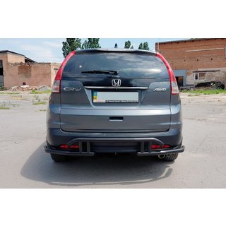 Задняя дуга AK003-21 Черная (Нержавейка) Honda CRV 2012-2016 гг. фото 4