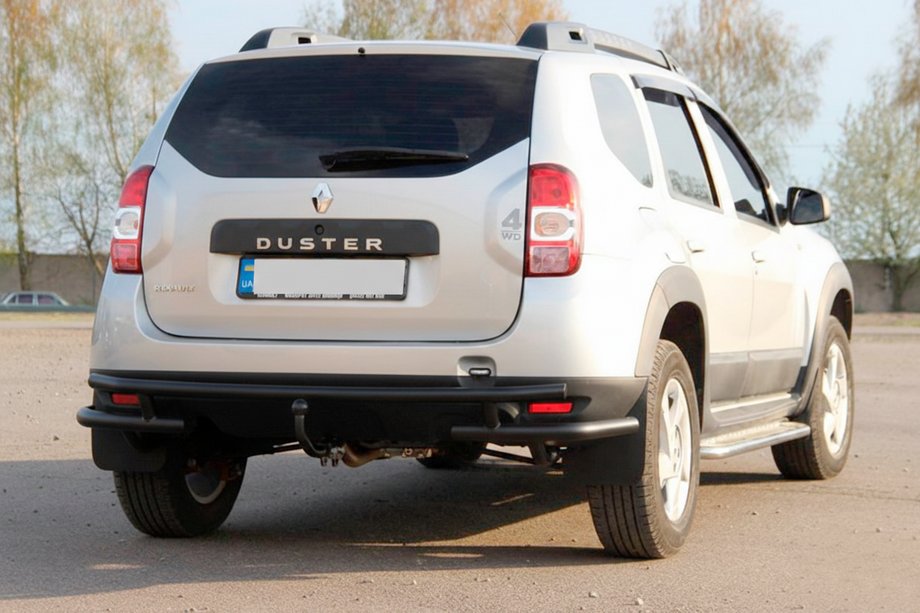 Renault Duster 2008–2017 гг. Задняя дуга AK005-Special Black (нержавеющая сталь) Image