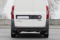 Fiat Doblo II 2010-2022 гг. Задняя дуга AK002/1-Двойная Black (нерж.) фото 2