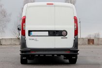 Opel Combo 2012-2018 гг. Задняя дуга AK005/2-Двойная Black (нерж.) фото 1