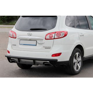 Задняя дуга AK002-2 Черная (Нержавеющая сталь) Hyundai Santa Fe 2 2006-2012 гг. фото 2