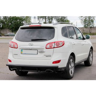 Задняя дуга AK002-2 Черная (Нержавеющая сталь) Hyundai Santa Fe 2 2006-2012 гг. фото 4