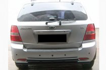 Kia Sorento I BL 2002-2009 гг. Задняя двойная дуга AK002 Черная (нержавеющая сталь) фото 1