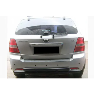 Задняя двойная дуга AK002 Черная (нержавеющая сталь) Kia Sorento I BL 2002-2009 гг.