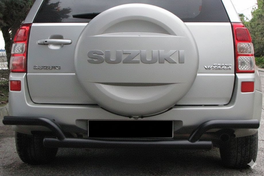 Suzuki Grand Vitara 2005-2017 гг. Задняя защита AK005-2 Черный (нерж. сталь) Image
