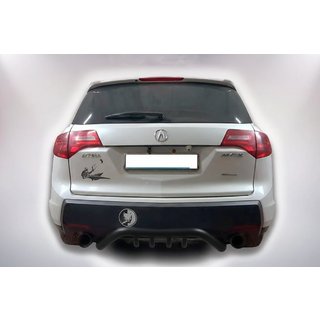 Задняя защита B1-47 Черная (нержавейка) Acura MDX 2007-2013 гг. фото 3