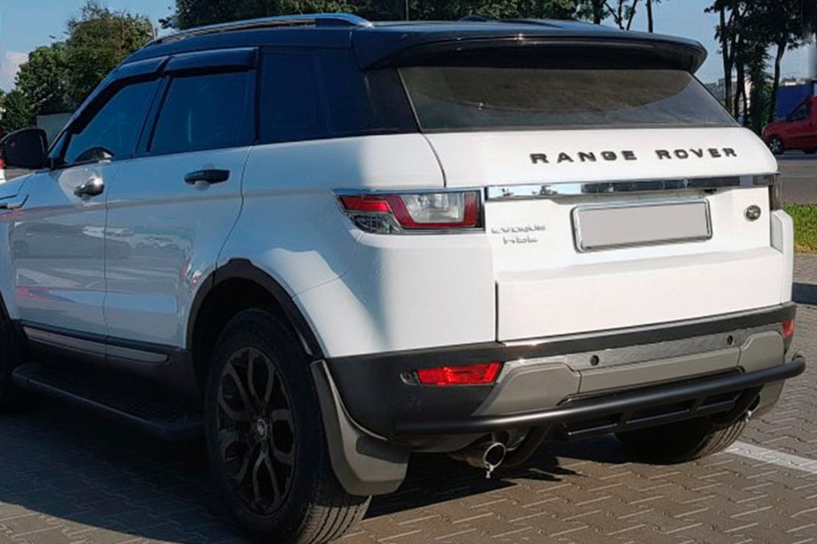 Range Rover Evoque 2012-2018 гг. Задняя защита AK005-1 Черный (нерж. сталь) Image