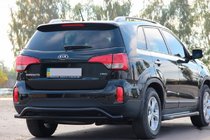 Kia Sorento II XM 2009-2014 гг. Задняя дуга AK007-2 Черная (нерж. сталь) фото 1