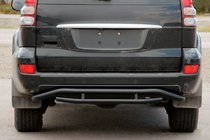 Toyota Land Cruiser Prado 120 2002-2009 гг. Задняя защита AK008-1 Черный фото 1