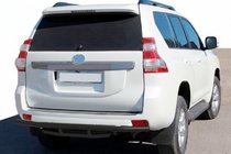 Toyota Land Cruiser Prado 150 2009-2023 гг. Задняя дуга AK002-2v1 Черная (Нержавейка) фото 1