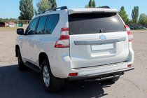 Toyota Land Cruiser Prado 150 2009-2023 гг. Задняя дуга AK002-2v1 Черная (Нержавейка) фото 2