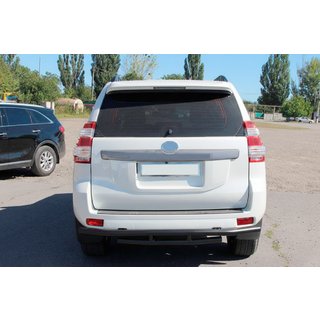 Задняя дуга AK002-2v1 Черная (Нержавейка) Toyota Land Cruiser Prado 150 2009-2023 гг. фото 3