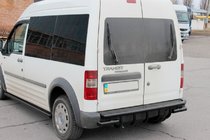 Ford Connect 2006–2009 гг. Задняя дуга AK-design Черная (нерж. сталь) фото 1